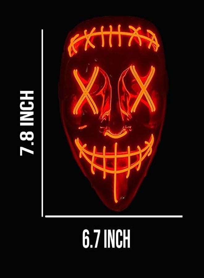 LED Halloween Mask – Glowing Purge-Style Mask for Adults & Kids’ Cosplay - Image 2