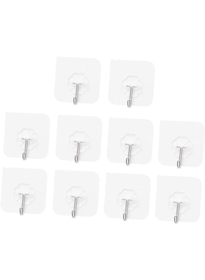 10 Pieces Strong Adhesive Wall Hooks for Hanging Decoration  - Image 1