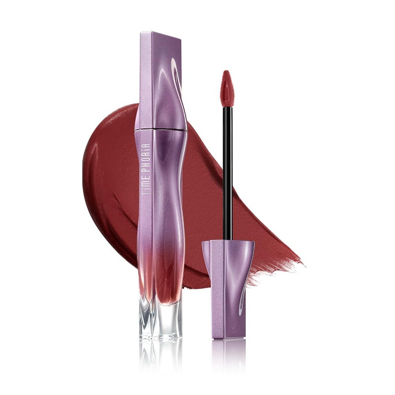TIMEPHORIA Nebula Velvet Lip Cream, 09 Helion Deep Berry Red Color, Velvet Matte Finish, Lightweight Non-Drying Soft Cream Texture, Blurs Lip Lines, High Pigment Transfer-Proof Long-Lasting Lip Tint - Image 1