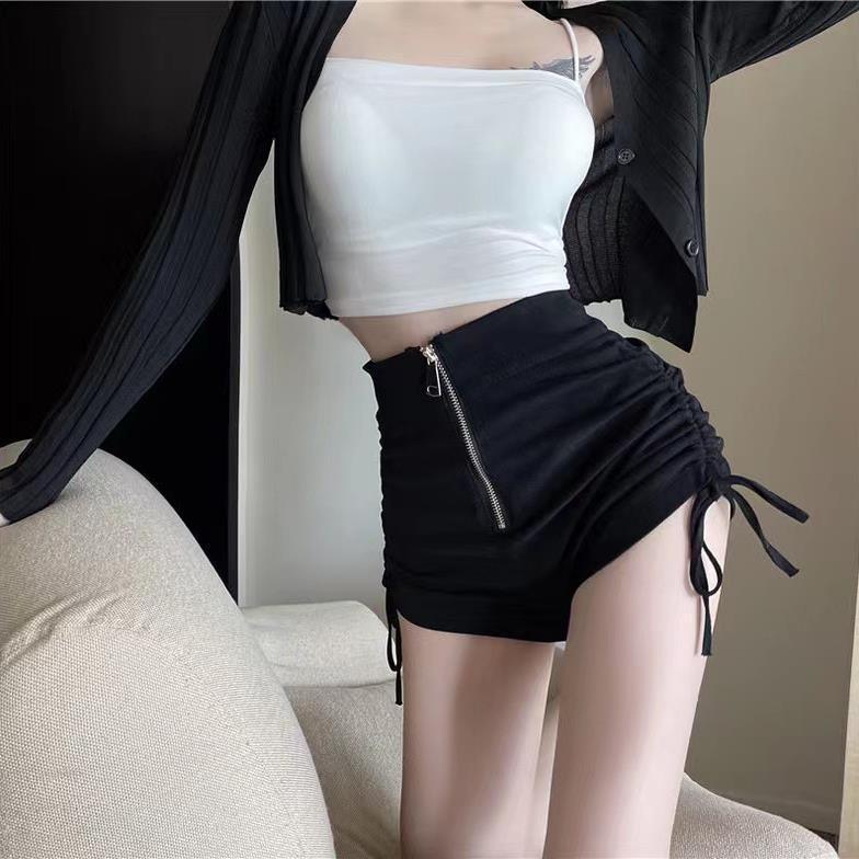 Zipper Pants A- Line Skirt Spice Girls Super Shorts Casual Summer Shorts Women'S Royal Sister Style Waist Bag Split Hip - Image 5
