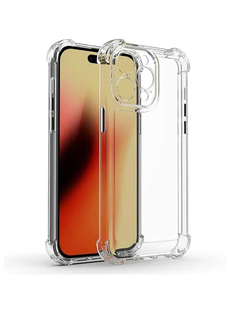 تين تك جراب خلفي مقاوم للصدمات لهاتف iPhone 15 Pro، مصنوع من السيليكون متعدد الألوان - Image 1