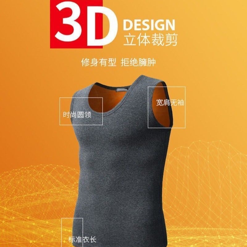 Fleece-Lined Thickened Men'S And Women'S Thermal Base Layer Vest, Gold Fleece Thermal Underwear, Versatile Winter Essential - Image 5