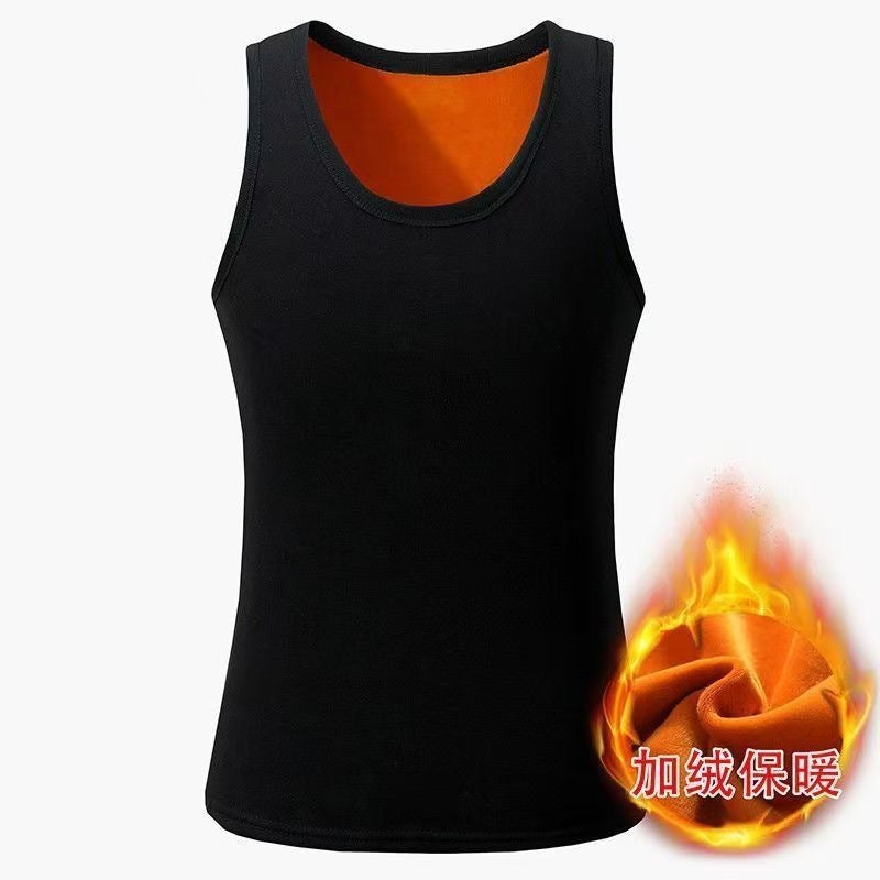 Fleece-Lined Thickened Men'S And Women'S Thermal Base Layer Vest, Gold Fleece Thermal Underwear, Versatile Winter Essential - Image 1