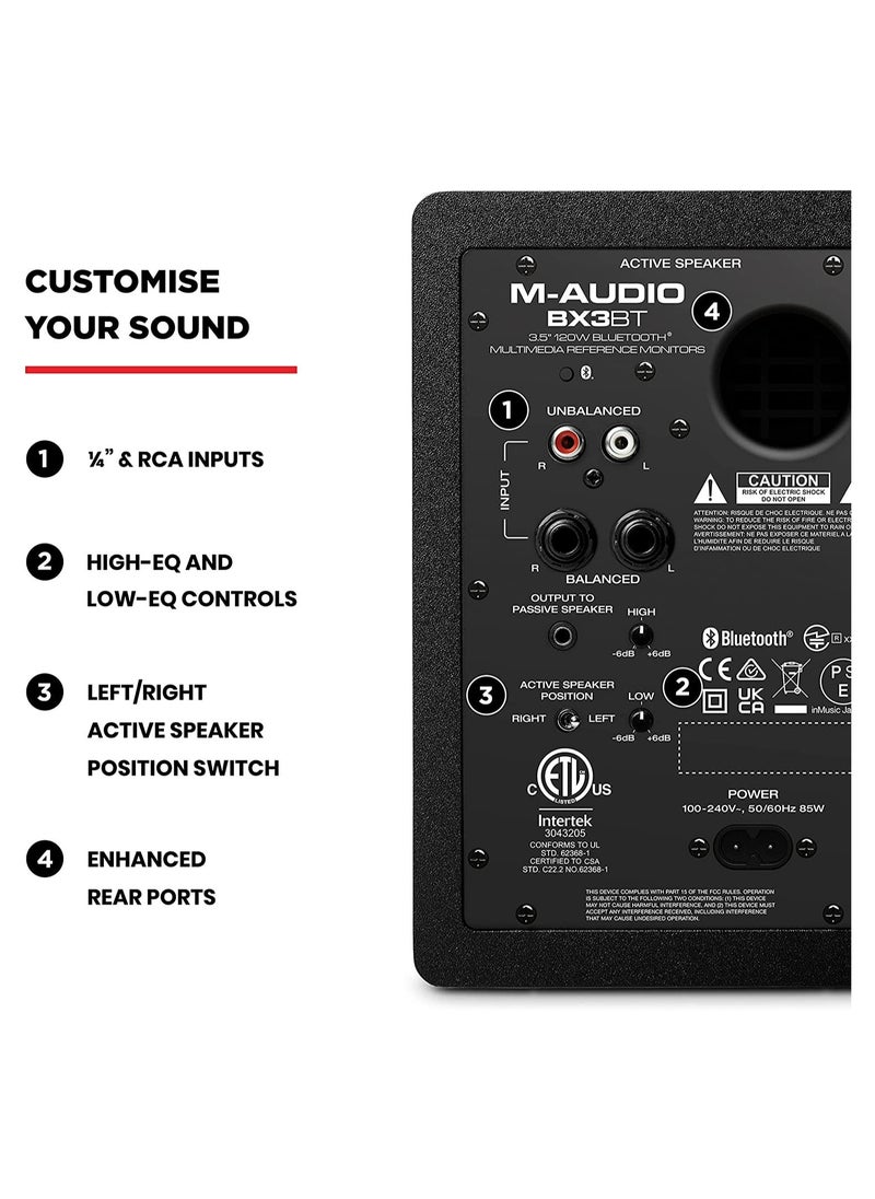 M-Audio M-Audio BX3 BT 3.5 inch Bluetooth Multimedia Monitors - pair  - Image 4