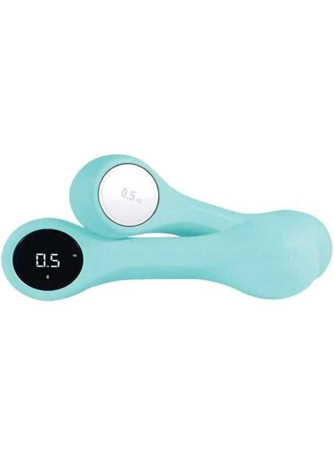 Move It It Smart Fitness Dumbbell, Move It Beat Portable Smart Fitness Dumbbell, 1.5Kg, Rechargeable, Turquoise - Image 1