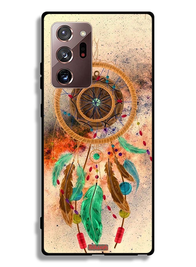 Tolwak Samsung Galaxy Note 20 Ultra 5G Protective Case Cover Mandala Hanging Feathers - Image 2