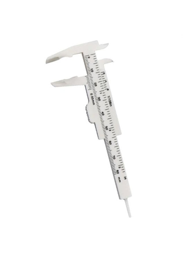 0-80mm Mini Multicolor Dual-scale Plastic Vernier Caliper Gauge Measuring Tool