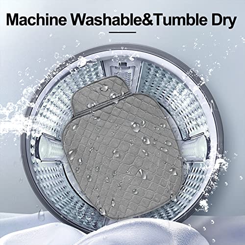 surpassme أغطية مقاعد السيارة المريحة من سورباسمي، أغطية مقاعد أمامية عالمية لملحقات السيارة مع جيوب تخزين، أغطية داخلية مبطنة للسيارات، SUV، شاحنة، وفان (رمادي) - Image 3