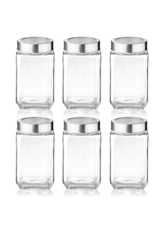 Treo By Milton Cube Storage Glass Jar, Set Of 6, 800 Ml Each, Transparent | Bpa Free | Storage Jar | Kitchen Organizer | Modular | Multipurpose Jar, Brown - pzsku/Z04B739E75F28390FE455Z/45/_/1736571234/fe84742e-1d08-4f0c-9737-214356a2315f