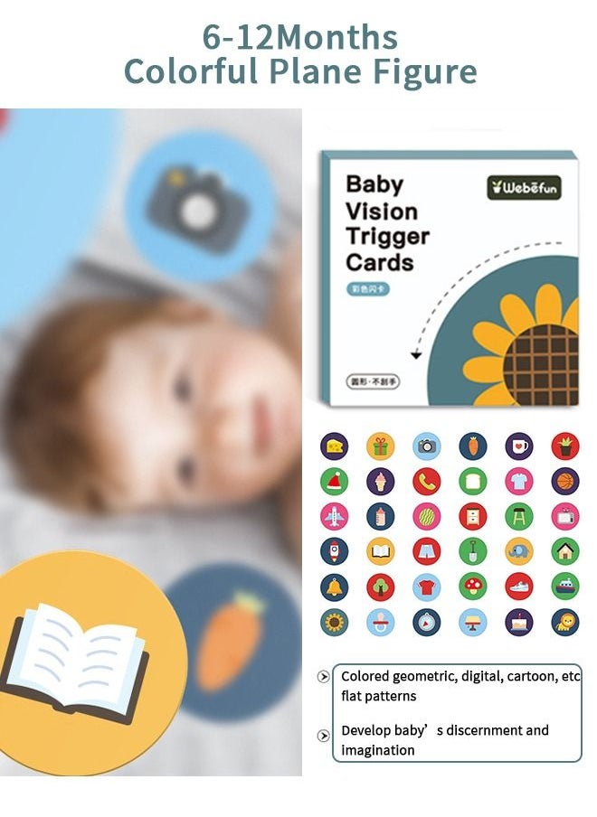 Generic - High Contrast Baby Flashcard, 18 PCs，36 patterns, Black White Red Colorful Visual Stimulation Learning Activity Card for Babies Ages 0-3-6-12-36 Months, Newborn Infants Toys Gift - Image 1