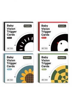 High Contrast Baby Flashcard, 18 PCs，36 patterns, Black White Red Colorful Visual Stimulation Learning Activity Card for Babies Ages 0-3-6-12-36 Months, Newborn Infants Toys Gift