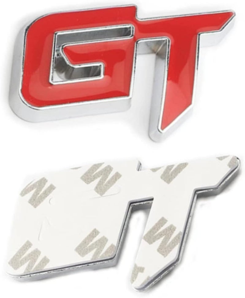 AutoBizarre 3D Raised GT Metal Monogram Emblem Badge Sticker for All Cars & Bikes (Red) - Image 4