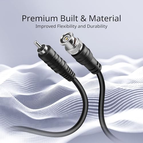 TNP Products TNP BNC to RCA Adapter Cable (6FT) - BNC Male to RCA Male RG59U 75 ohm Coaxial Composite Video Connector Jack Converter Adapter Composite Video Cable - Image 3