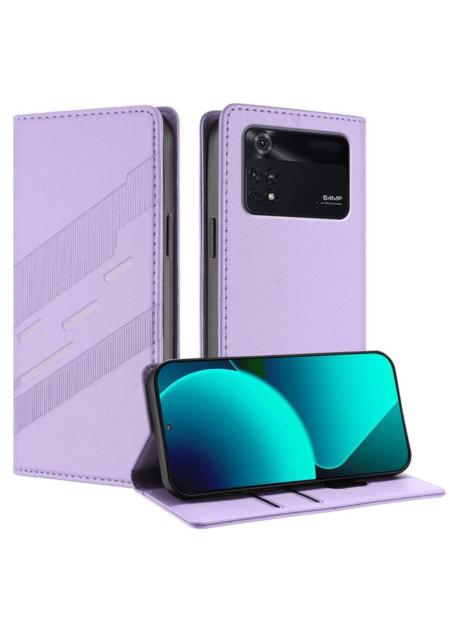 Case For Xiaomi Poco M4 Pro 4G Embossed Multi-functional Wallet Retro Leather Phone Case