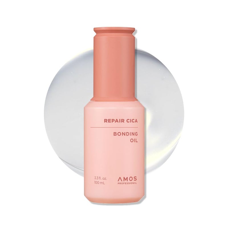 amos PROFESSIONAL زيت الشعر الاحترافي من AMOS لإصلاح الشعر مع بروتين سيكا للأطراف المتقصفة والتكسر 33 أونصة سائلة، تقنية الربط