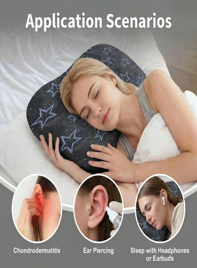 Sanwarm Ear Piercing Pillow for Side Sleepers, Ear Pillow with Hole Adjustable Design for Ear Pressure Comfort Cotton Cover Polyester Filling 17.3 x 12.6 in, Star - Image 5