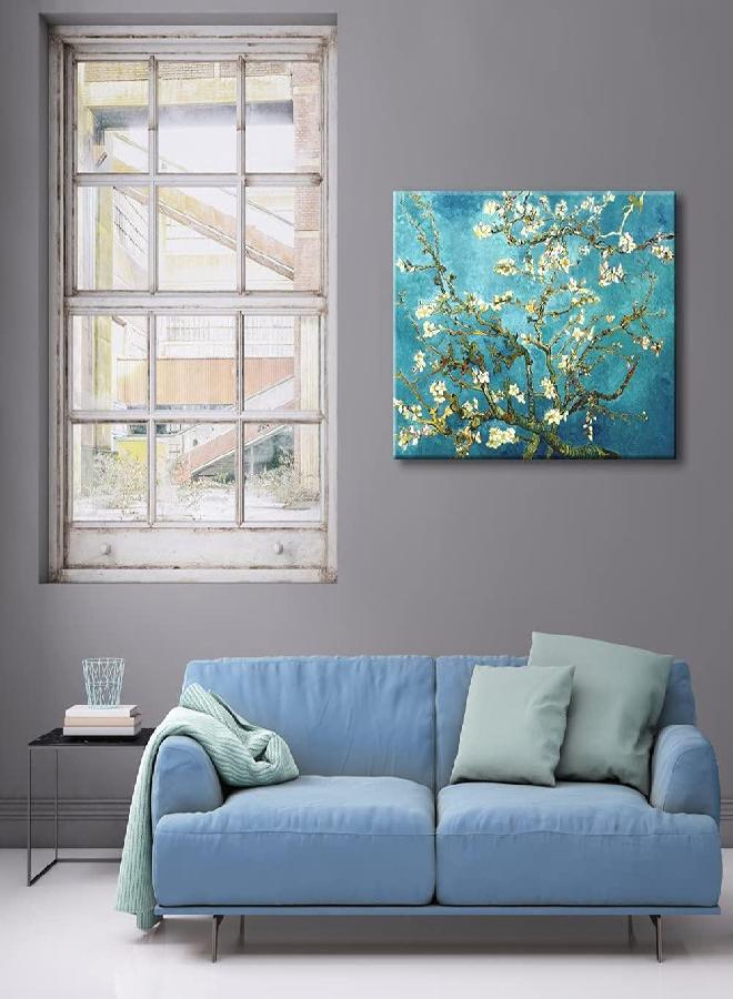 Wieco Art Wieco Art Giclee Canvas Prints Wall Art for Wall Decor by Van Gogh Paintings Almond Blossom Modern One Piece Stretched and Framed Abstract Flowers Artwork Home Office Decorations - Image 2