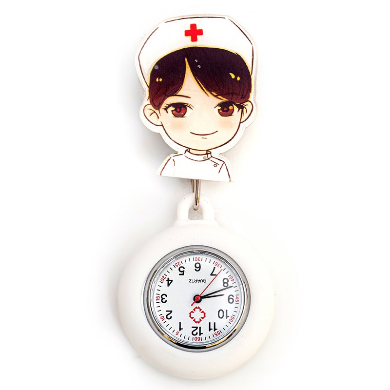 25 New Nurse Watch Silicone Luminous Doctor Student Pocket Watch Chest Pocket Watch Pattern Design Manufacturer - Image 1