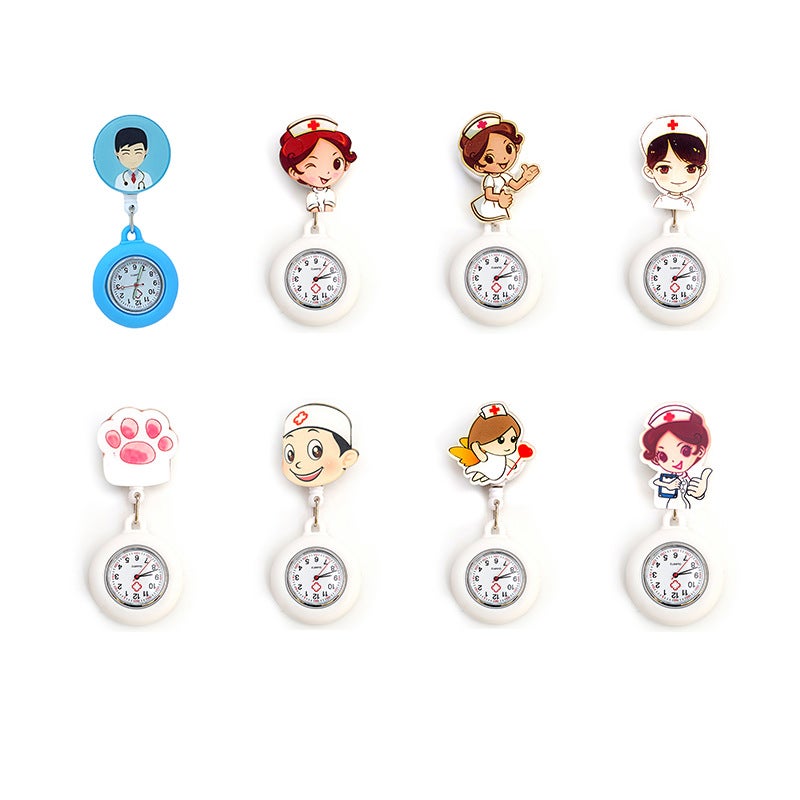 25 New Nurse Watch Silicone Luminous Doctor Student Pocket Watch Chest Pocket Watch Pattern Design Manufacturer - Image 3
