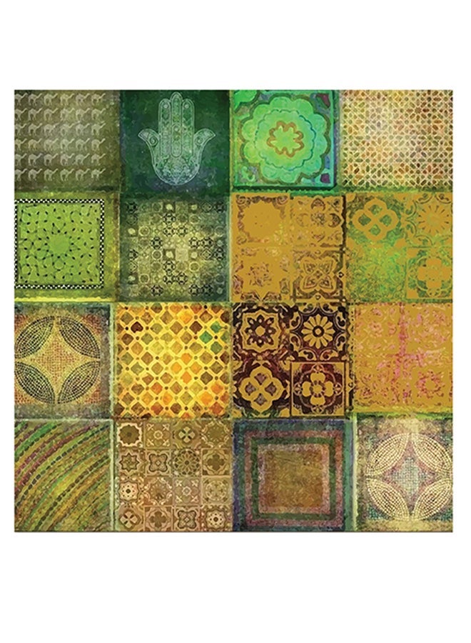 RYN Patchwork Wall Art Multicolour 30x30cm - Image 1