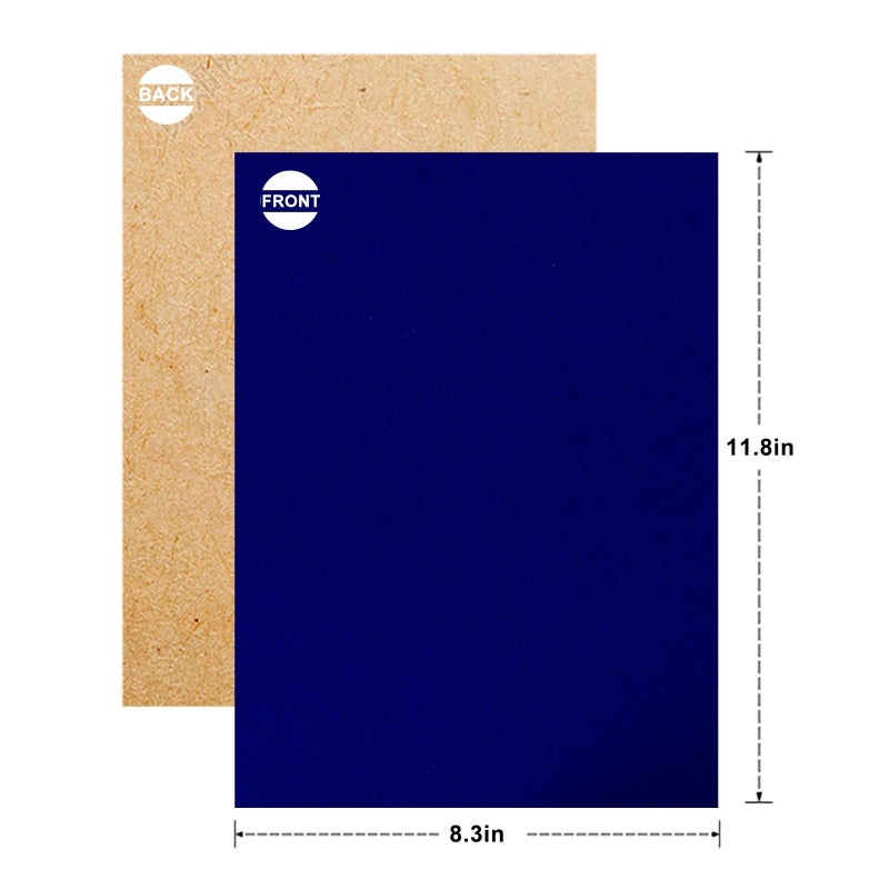 Mesheshe 10PCS Self Adhesive Felt, DIY Self Adhesive Fabric for Art & Crafts, Peel and Stick Felt for Drawer/Jewelry Box Felt Liner, A4 Size (8.3" x 11.8", Blue) - Image 3
