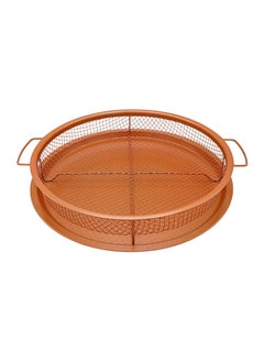 Life Smile Crisper Basket 2 pieces Set - Copper Oven - Frying Basket And Baking Sheet, Heat-Resistant - Air Fry in Your Oven  - Image 1