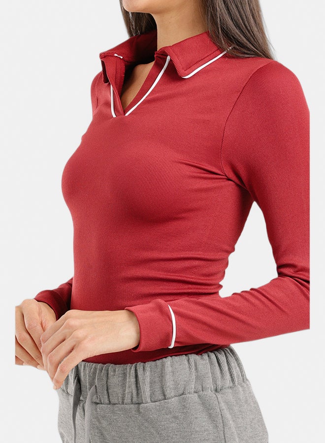 Carina V-Collared Neck Top - Image 5