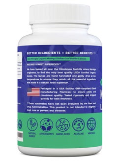 Zen Principle Organic Moringa Oleifera. Ultra-Premium. Provides an All Natural Energy Boost and Multi-Vitamin. A Raw Superfood, Vegan, No GMO and Gluten Free. 360 Capsules.  - Image 3