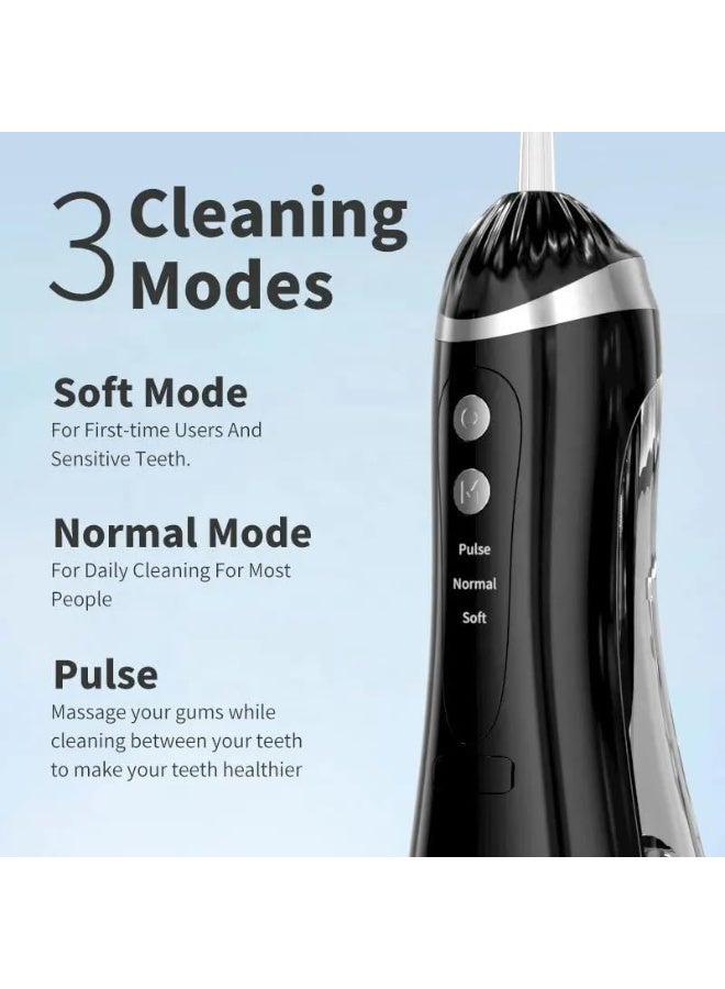 Electric dental flosser, cordless, with four jet heads, USB rechargeable, for home and travel - Image 5