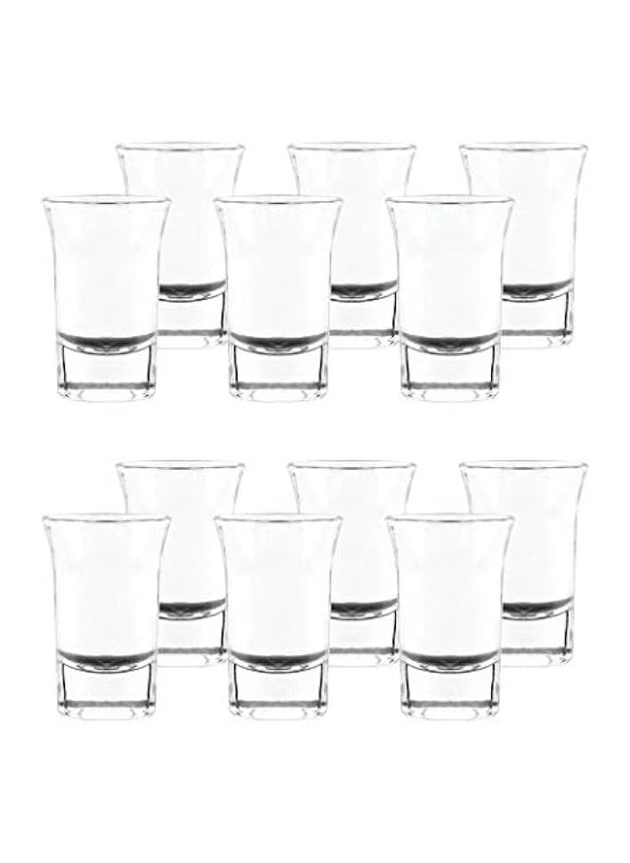 erorex Shot Glass, Set of 12, Clear, 35 Ml, P02910, Shot Glass, Shooter Glass, Liquor Glass, Sipping Glass, Tiny Tumbler, Appetizer Bowls. Serving Bowls  - Image 1