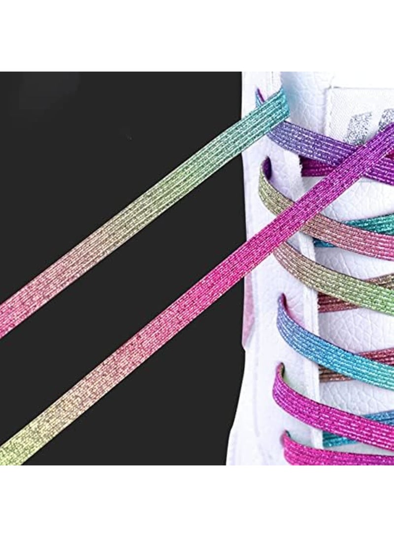 SYOSI 4 Pair No Tie Laces Elastic Shoelaces Universal Quick Tie Shoe Laces with Metal Buckle for Kids and Adults (4 Colors) - Image 3
