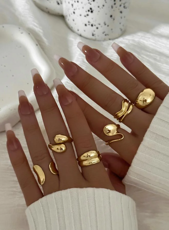 Take Two Take Two Set of 6 - Assorted Chunky Rings