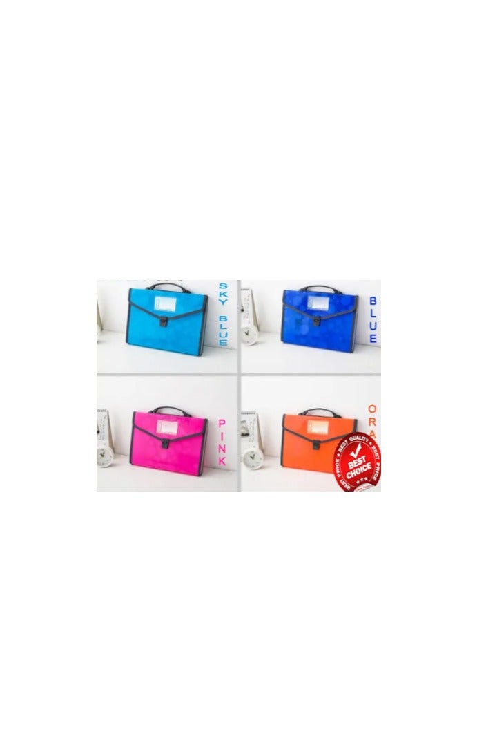 TRANBO Expanding File Document Source Portable Organ Bag Multi-layer File Bag Size FC/Long, 13 Pockets (color may vary)  - Image 4