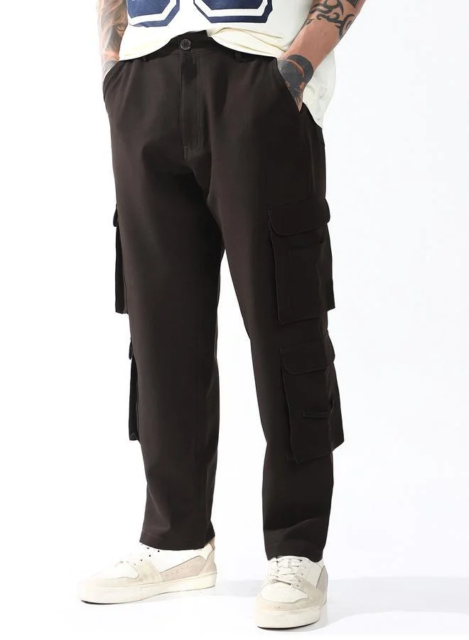 هوبرهولمي بنطلون كارغو رجالي كوري بقصة مستقيمة مريحة وثقيلة