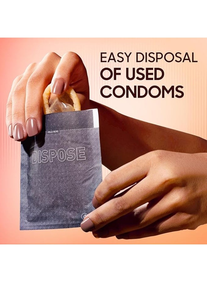 Manforce Epic Pleasure| Long Lasting, Pleasure for Both | Raspberry Flavour, 10 Pcs | With Disposable Pouch| Vegan | No Hard Chemicals| Super Thin| Lubricated Latex Condoms - Image 3