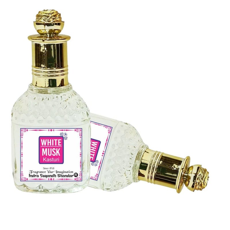 INDRA SUGANDH BHANDAR Attar For MenWomen White Musk Kasturi Freshen up your Mind With Light Musky Long Lasting Fragrance 25ml Rollon Pack - Image 1