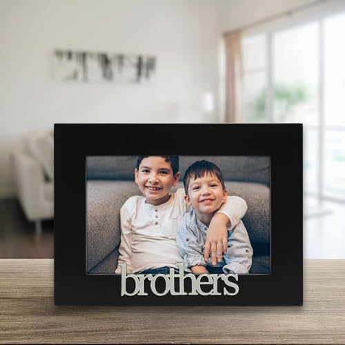 Malden International Designs 4316-46 Brothers Expressions Picture Frame, 4x6, Black - Image 2