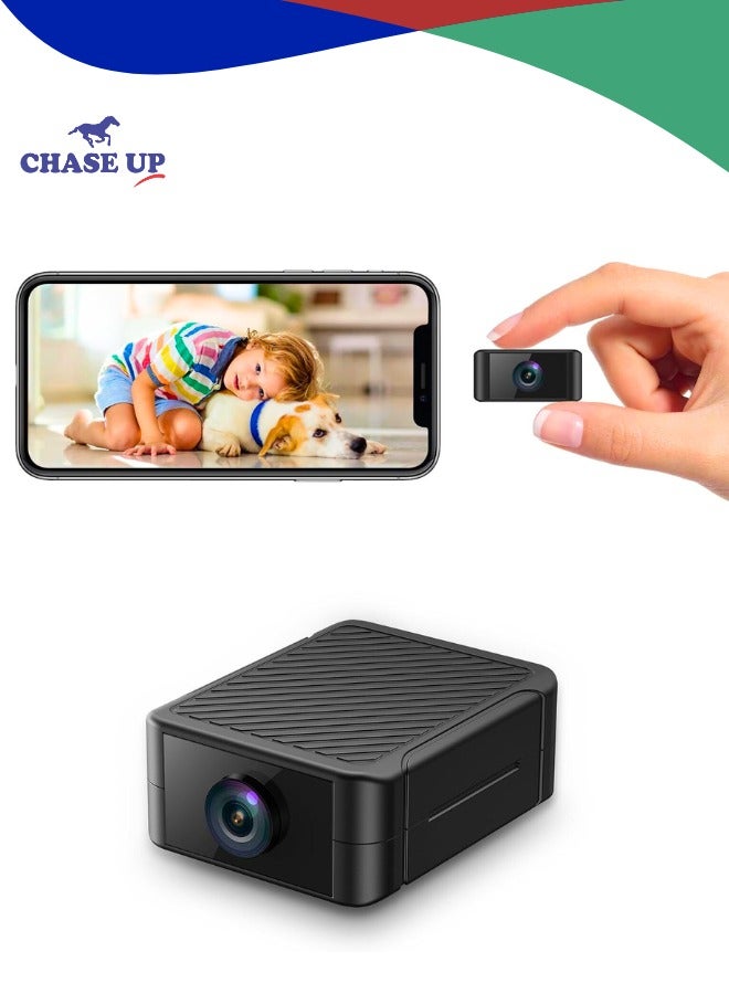 Chase Up Mini Camera for Home 4K HD Indoor Battery Wireless WiFi Security App Control Smallest Surveillance Camera for Room Nanny CAM with Motion Detection Night Vision - Image 1