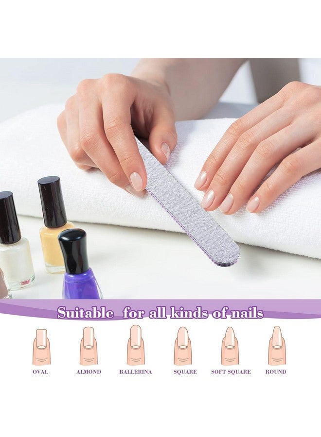 MR.THINDZ® 200 Pcs 4 Styles Nail Files Bulk 100/180 Grit Double Sides Professional Reusable Emery Board Nail Files for Acrylic Nails Manicure Tools Suit for Home Salon - Image 4