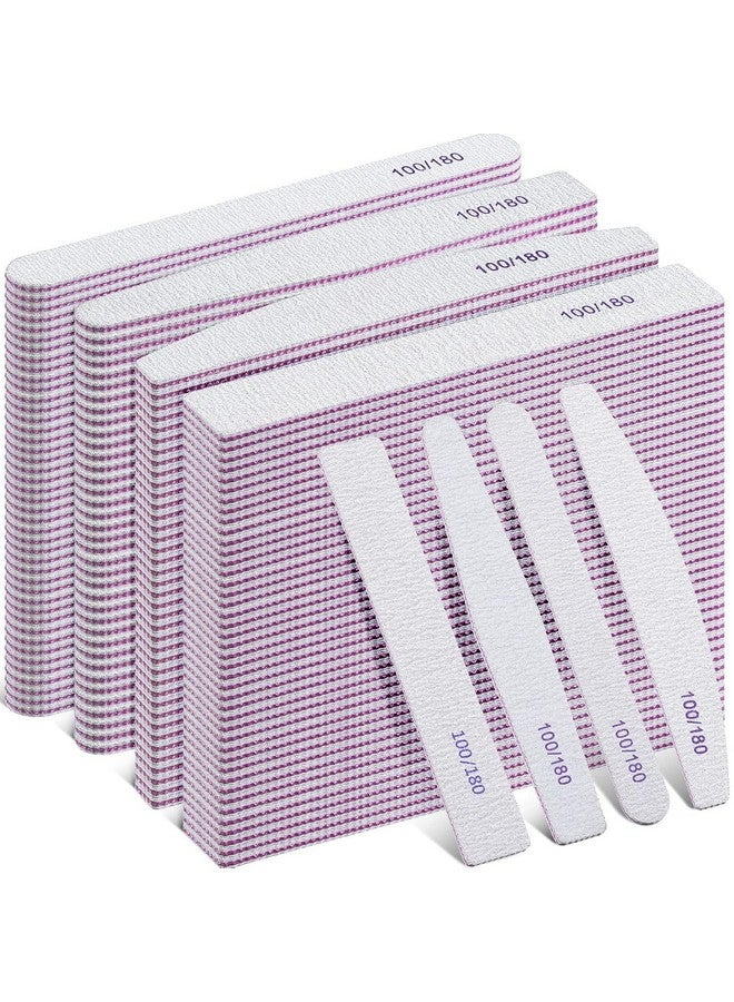 MR.THINDZ® 200 Pcs 4 Styles Nail Files Bulk 100/180 Grit Double Sides Professional Reusable Emery Board Nail Files for Acrylic Nails Manicure Tools Suit for Home Salon - Image 1