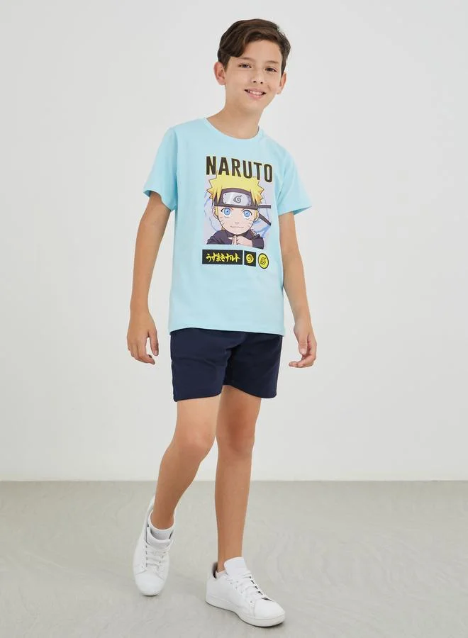 Styli Graphic Print Round Neck T-Shirt