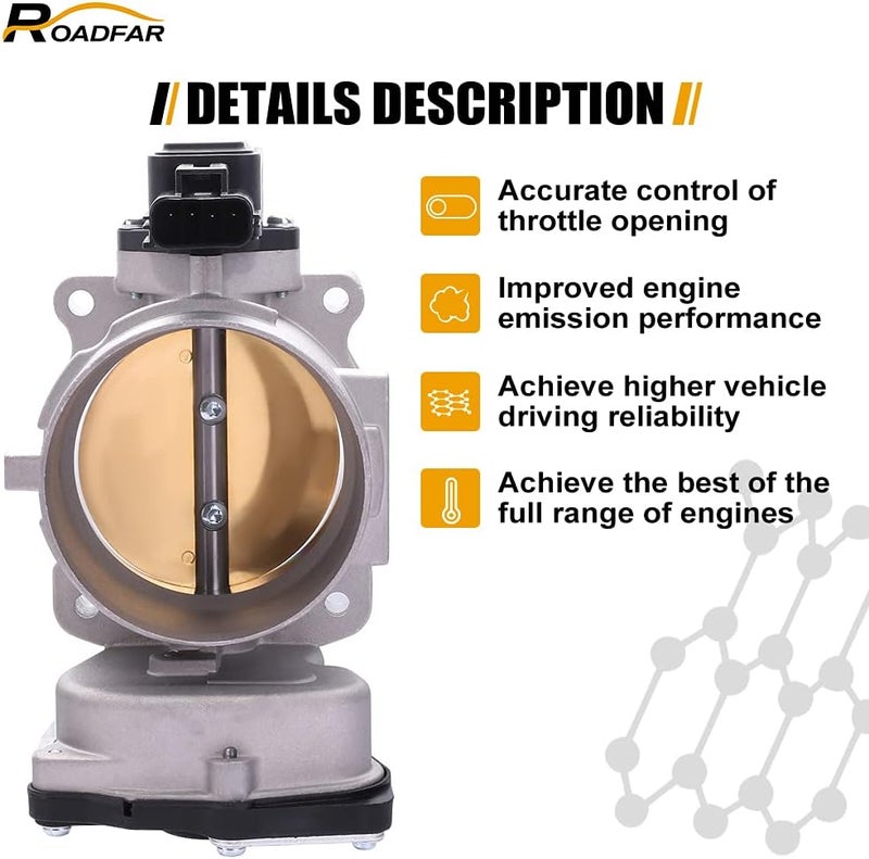 ROADFAR جسم الخانق ROADFAR 75mm مع TPS لسيارات فورد ولينكولن V8 - Image 3