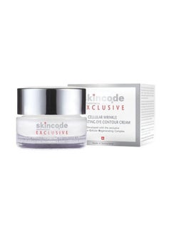 Skincode Exclusive Cellular Wrinkle Prohibiting Eye Contour Cream Antiaging Eye Cream Ceramide Boost Dark Circle Reducer & Puffiness Relief For Youthful Radiance (0.5 Oz / 15 Ml) 