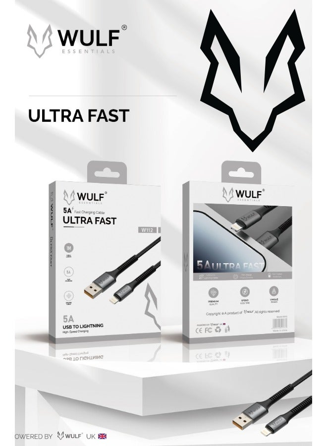 WULF W112 5A USB to Lightning Ultra-Fast Charging Cable