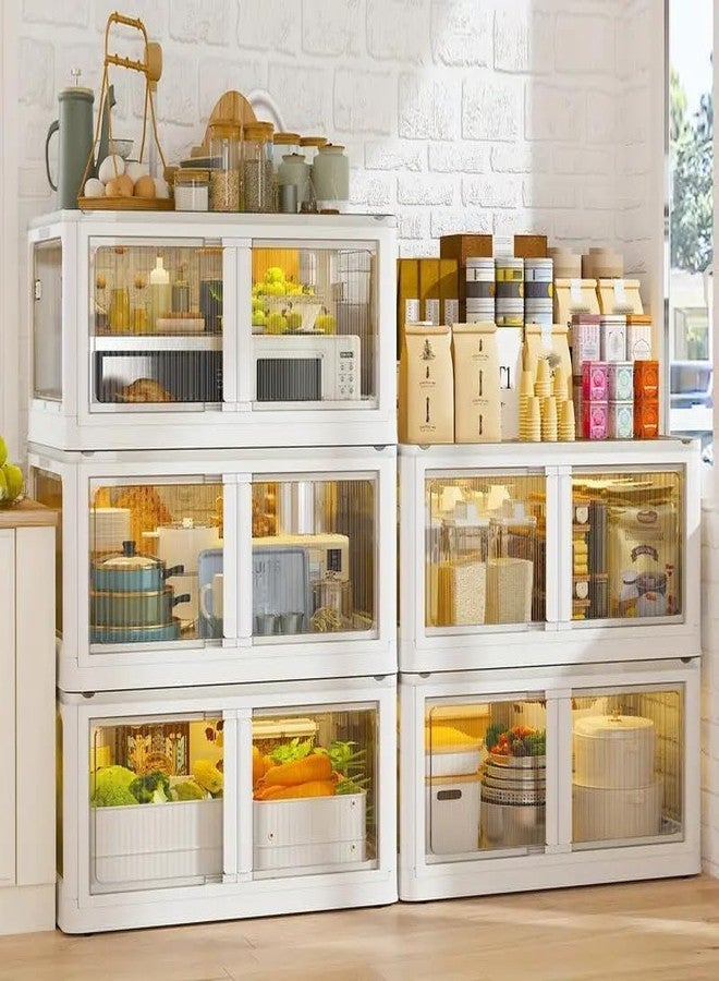 LUHI Multi-Purpose Organizer | Modular Storage Box for Clothes, Kitchen, Bedroom & Living Room | Stackable Rack, Space-Saving Wardrobe Cabinet (Off-White, 5-Layer) - Image 1