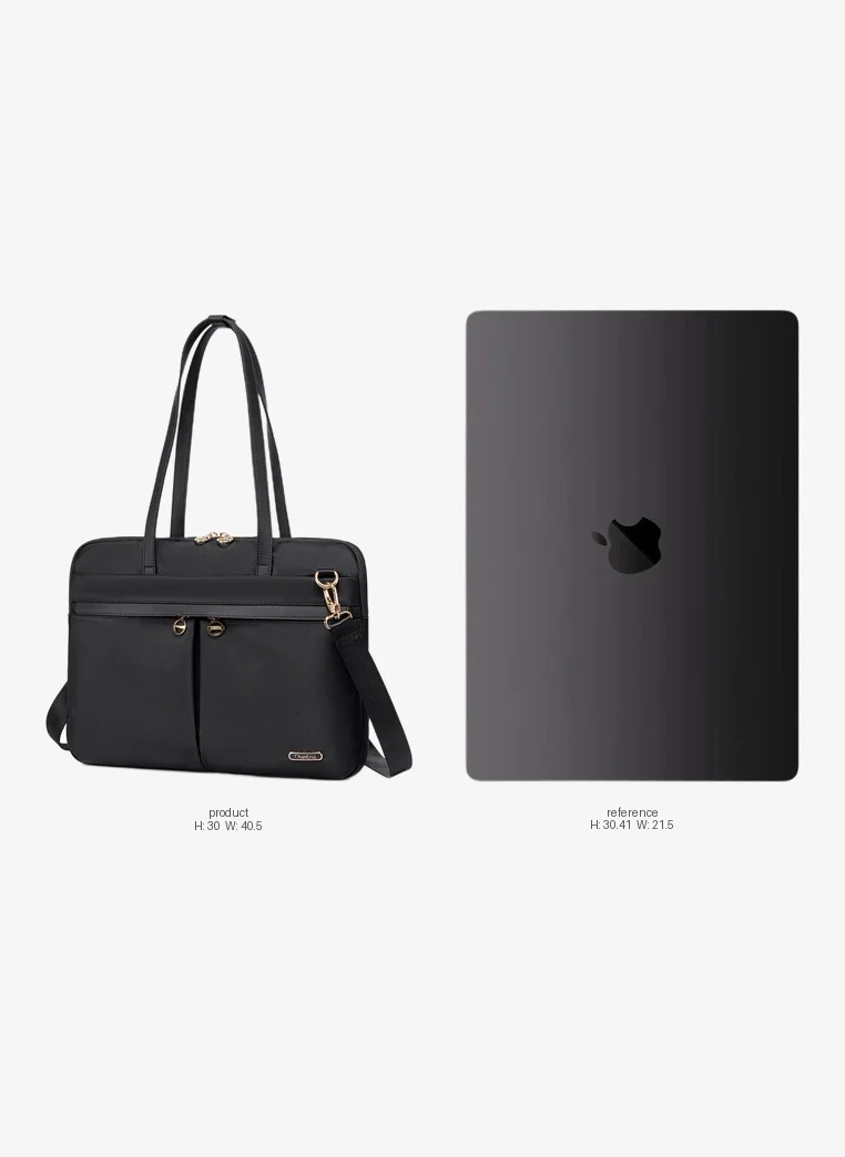 Chantria Durable Laptop Bag Water Resistant Premium Women’s Hand Bag with Multifunctional Compartment with Multiple Pockets for Casual/Work/College/ School, CB00773-Black