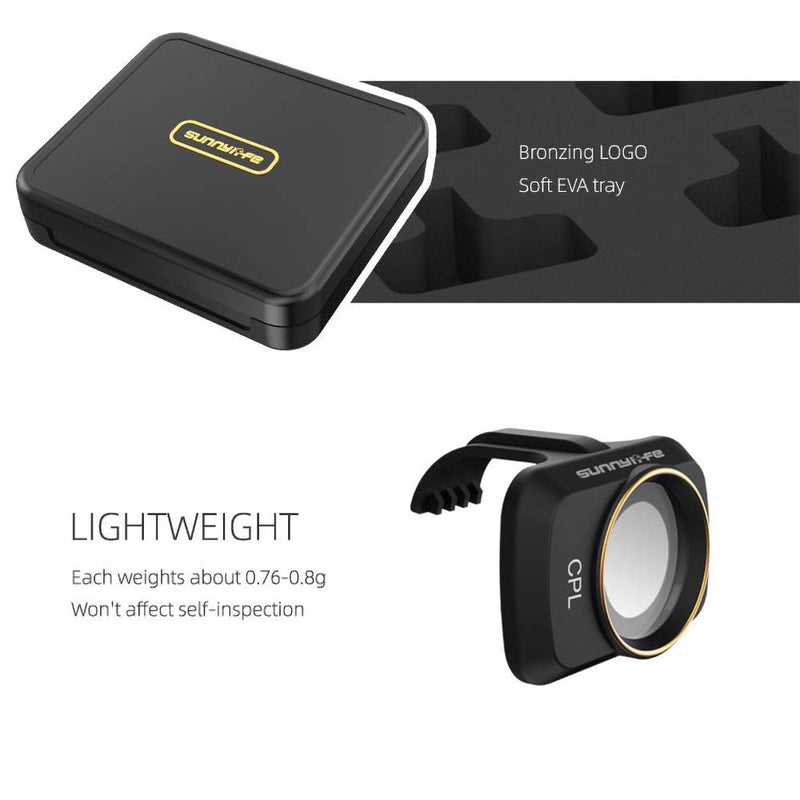 SUNNYLIFE Lens Filter Set Compatible with DJI Mini 4K/Mini 2/Mavic Mini/Mini SE/Mini 2 SE Accessories 6Pcs Filter Combo Multi Coated Filters Camera Lens (CPL MCUV ND4 ND8 ND16 ND32) - Image 5
