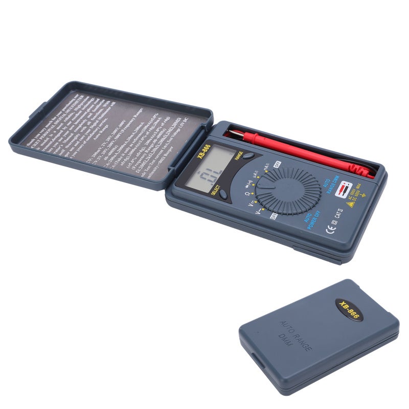 Digital Multimeter: Pocket-sized Portable Tester - Multi-functional High Accuracy Meter With Adjustable Back Bracket & Clear Digital Display for Electricians, Home Repairs, and Field Testing - Image 3