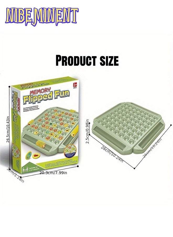 NIBEMINENT Toy Educational Fruit Flip Memory Board Game, Creative Memory Chess Battle Game for Hand-Eye Coordination and Focus, Made of High-Quality Material, Suitable for 2-4 Players, Perfect for Family Nights, Parties, Travel Play, Suitable for Birthdays, Halloween Gifts - Image 3