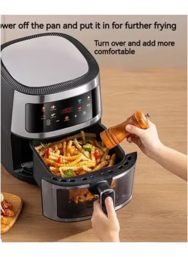 TIGER 8L Large Capacity Digital Air Fryer – 2400W High-Power Oil-Free Cooker with Touchscreen Controls | Rapid Hot Air Circulation for Healthy Frying, Baking, Roasting & Grilling | Family-Sized Non-Stick Basket | Easy-to-Clean, Time-Saving Kitchen Appliance | Low-Fat Cooking for Healthier Meals at Home - Image 4